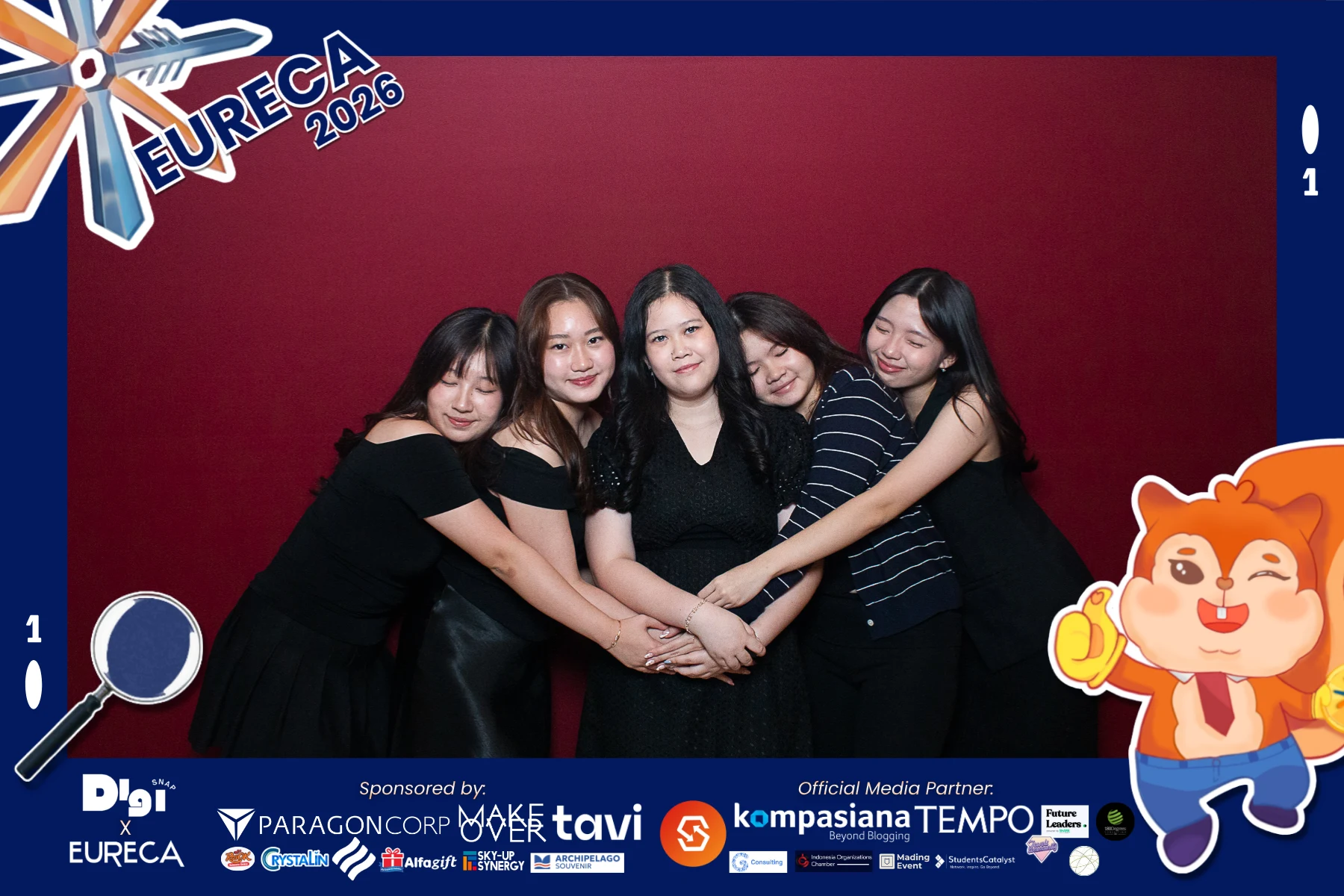 Guests at the DigiSnap photobooth — Eureca 2026