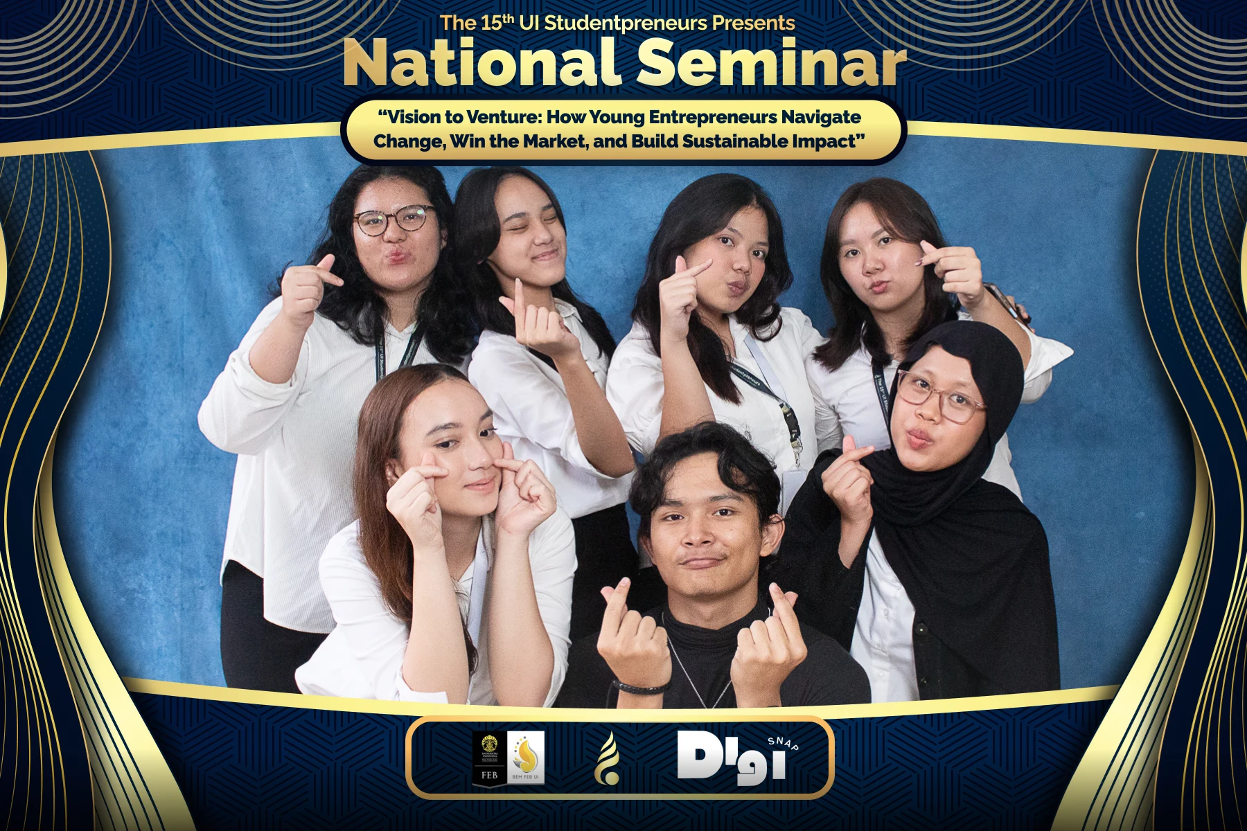 Guests at the DigiSnap photobooth — FEB UI National Seminar