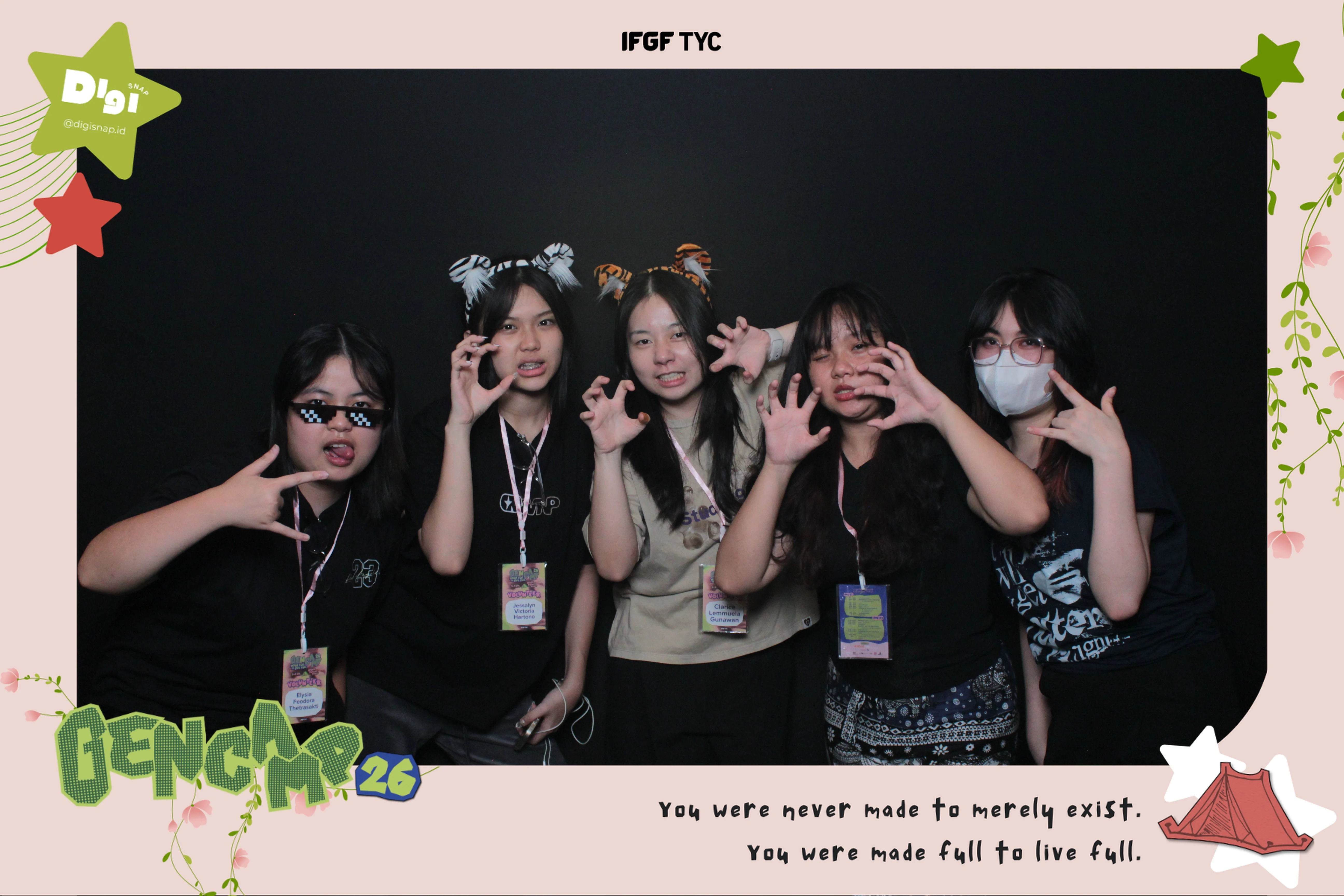 Guests at the DigiSnap photobooth — Generation Camp