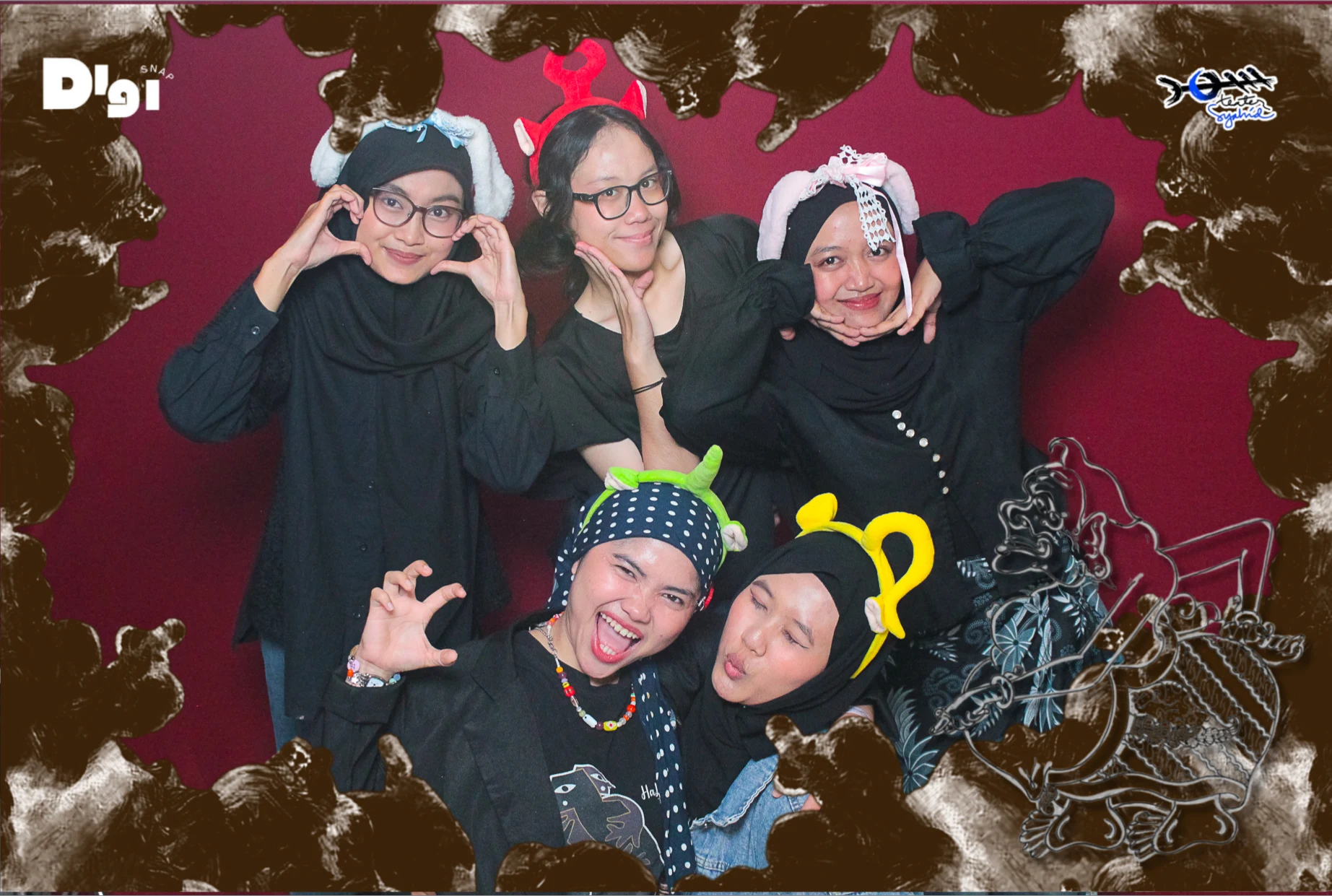Guests at the DigiSnap photobooth — Teater Semar Mencari Raga