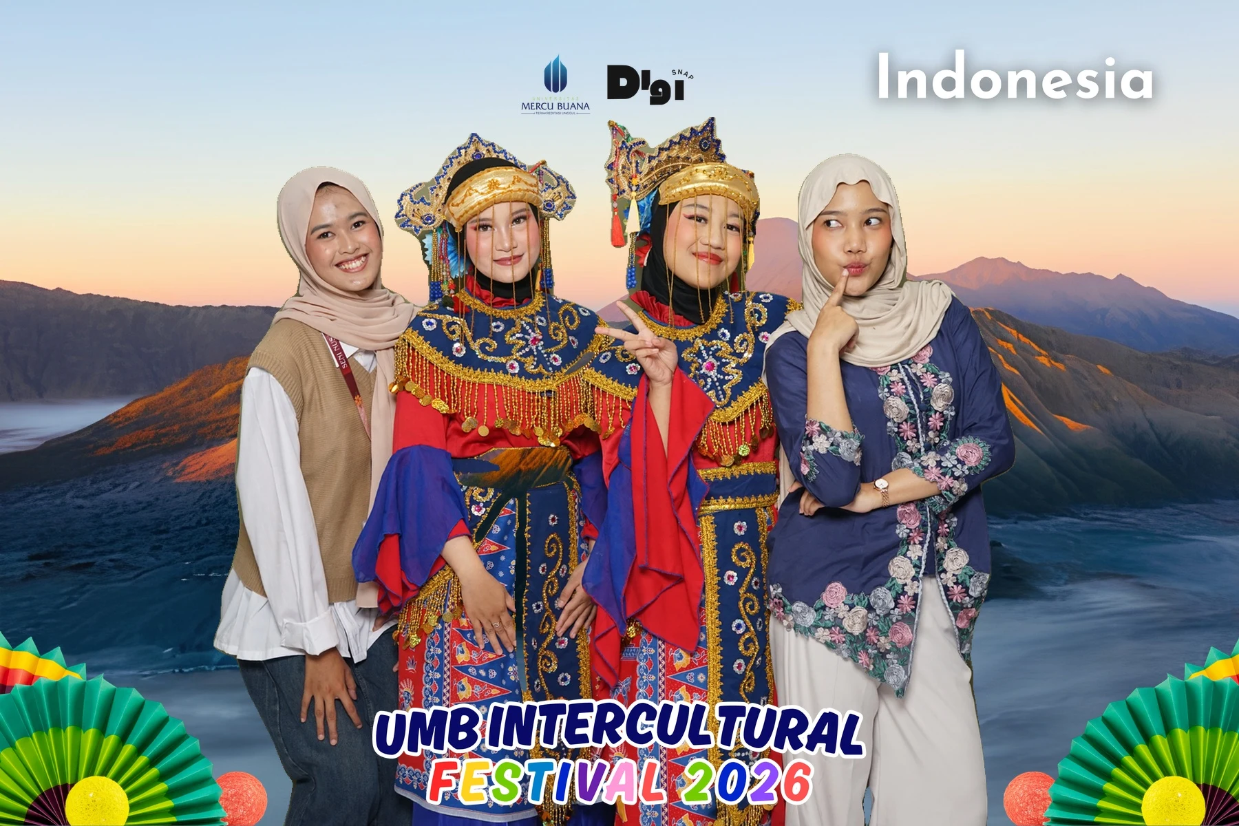 Guests at the DigiSnap photobooth — UMB Intercultural
